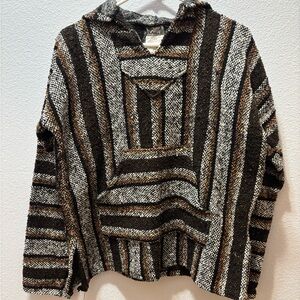 AND Multicolor Striped Cowl Sweater